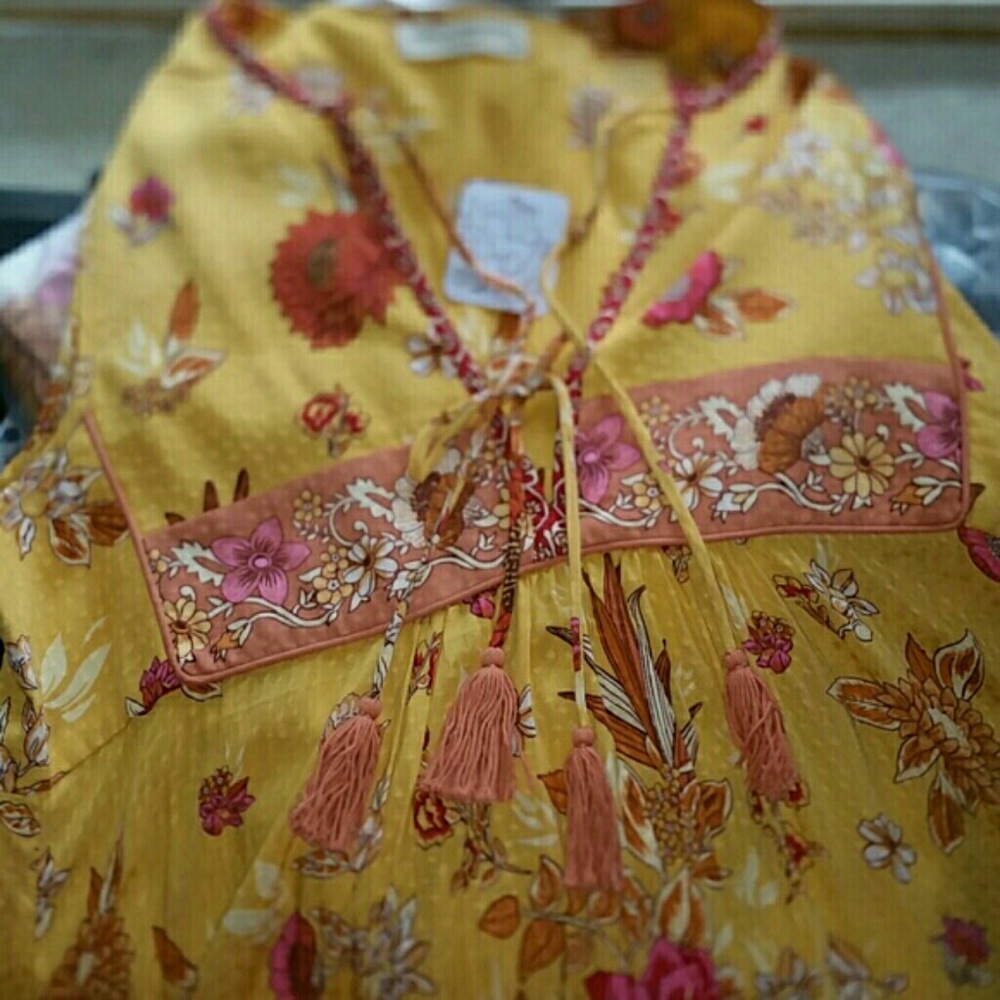 New spell FP siren song boho midi dress marigold - Picture 7 of 8